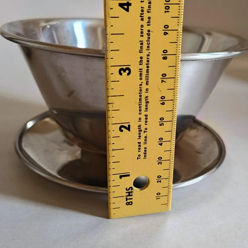 Vintage Kingsford Stainless Steel Dessert Bowls Set 2 Japan‎ Mid Century Modern